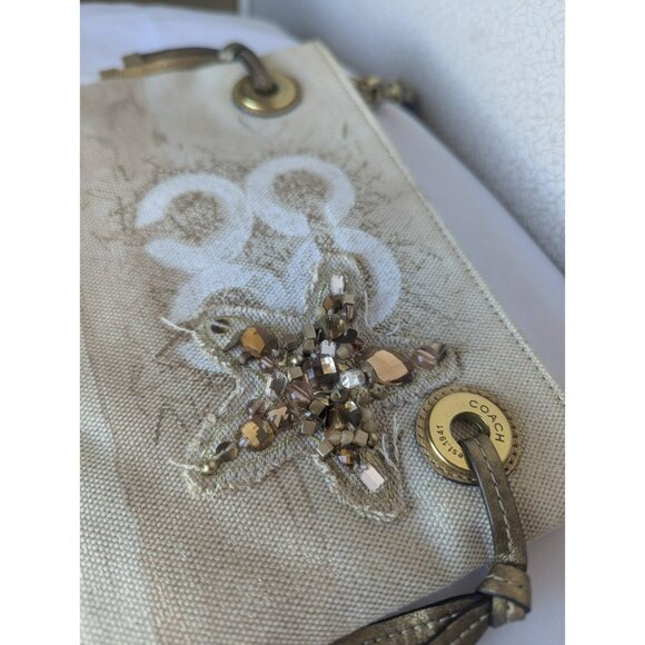 Coach Limited Edition Audrey Starfish Jeweled Sequin Studded Wristlet Clutch Y2K - Picture 8 of 13